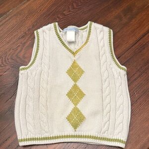 Janie and Jack Cream and Gold Sweater Vest